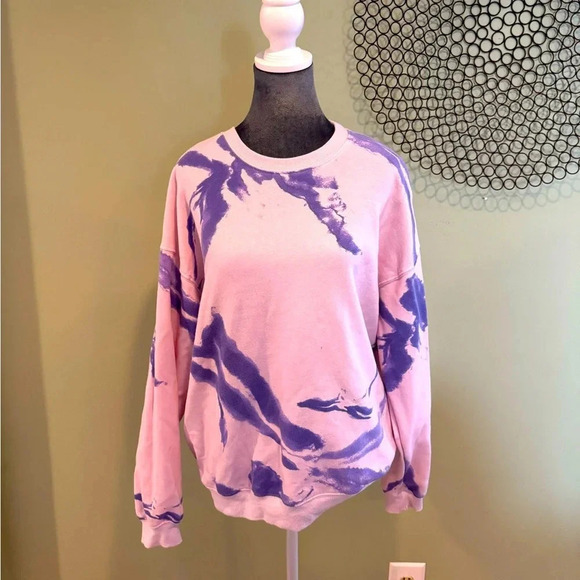 Wild Fable Fleece lined Sweatshirt Pink and Purple - Size Medium - Picture 1 of 5
